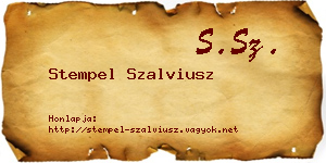 Stempel Szalviusz névjegykártya
